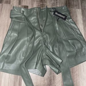 Blank NYC vegan leather shorts